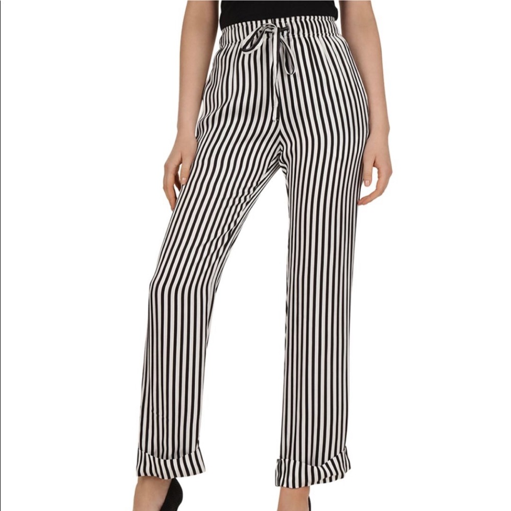 The Kooples Voile Rouge Striped Drawstring Pants